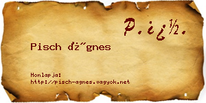 Pisch Ágnes névjegykártya